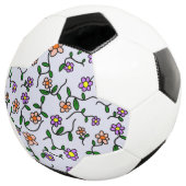 Kleurrijke bloemen, bloemmotief, groen, boho voetbal (Drie kwart)