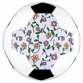 Kleurrijke bloemen, bloemmotief, groen, boho voetbal