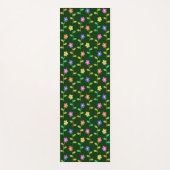 Kleurrijke bloemen, bloemmotief, groen, boho yogamat (Voorkant)