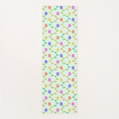 Kleurrijke bloemen, bloemmotief, groen, boho yogamat (Voorkant)