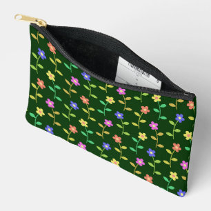 Kleurrijke Bloemen, Bloemmotief, Groene Bladeren,  Etui