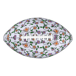 Kleurrijke Bloemen, Bloemmotief, Groene Elementen, American Football