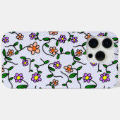 Kleurrijke Bloemen, Bloemmotief, Groene Elementen, Case-Mate iPhone Case (Achterkant (horizontaal))