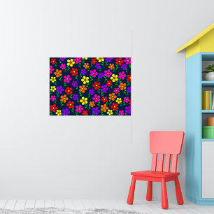 Kleurrijke Bloemen Bloemmotief Poster