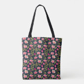 Kleurrijke bloemen-Bloempatroon 22 - Canvas tas (Achterkant)