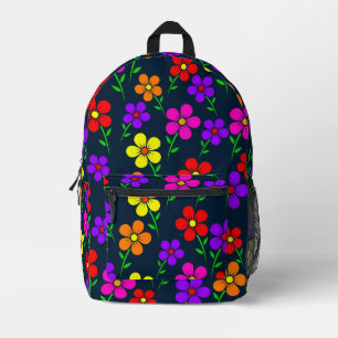 Kleurrijke Bloemen Bloempatroon Bedrukte Rugzak