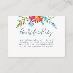 Kleurrijke Bloemen boeken voor baby Insert Kaart