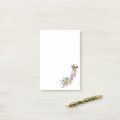 Kleurrijke Bloemen Boeket Giraffe Sticky Notes (Op bureau)