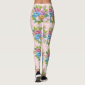 Kleurrijke Bloemen Boeket Leggings – Levendige Bot (Achterkant)