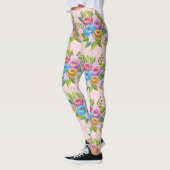 Kleurrijke Bloemen Boeket Leggings – Levendige Bot (Links)