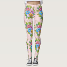 Kleurrijke Bloemen Boeket Leggings – Levendige Bot