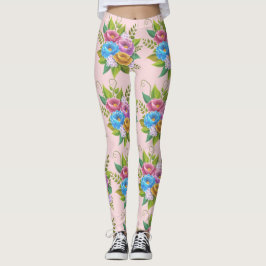 Kleurrijke Bloemen Boeket Leggings – Levendige Bot