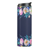 Kleurrijke Bloemen Boekettengrens Thermosbeker (Gedraaid links)