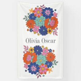 Kleurrijke Bloemen Boho Helder Bloem Illustratie Spandoek