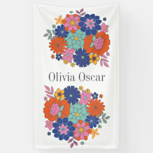 Kleurrijke Bloemen Boho Helder Bloem Illustratie Spandoek