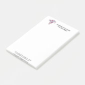 Kleurrijke bloemen boho schedel illustratie post-it® notes (Schuin)