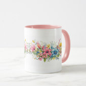 Kleurrijke bloemen Botanische tuin Bloesem Mok (Voorkant rechts)