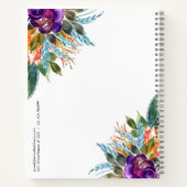 Kleurrijke bloemen bouquet notitieboek (Achterkant)