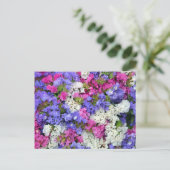 Kleurrijke bloemen briefkaart (Staand voorkant)