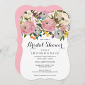 Kleurrijke Bloemen Bruids Douche Uitnodiging (Voorkant / Achterkant)