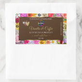 Kleurrijke bloemen Bruine etiketten van het Produc (Tas)