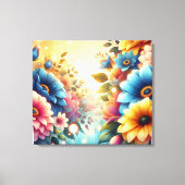 Kleurrijke Bloemen Canvas Afdruk (Voorkant)