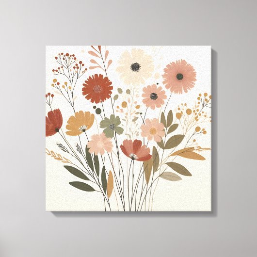 Kleurrijke bloemen Canvas Art (Voorkant)