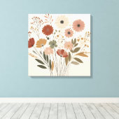 Kleurrijke bloemen Canvas Art (Insitu (Houten vloer))