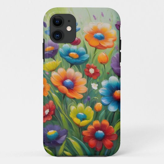 Kleurrijke bloemen Case-Mate iPhone case (Achterkant)