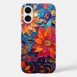 Kleurrijke bloemen iPhone 16 hoesje