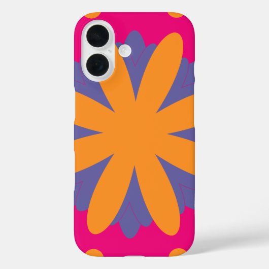 Kleurrijke bloemen cirkel vormen Case-Mate iPhone case (Achterkant)