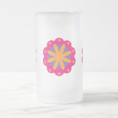 Kleurrijke bloemen cirkel vormen matglas bierpul (Center)