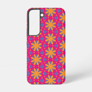 Kleurrijke bloemen cirkel vormen samsung galaxy hoesje