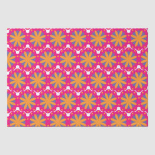 Kleurrijke bloemen cirkel vormen tissuepapier