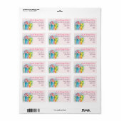 Kleurrijke bloemen citroen, woonachtig op het adre etiket (Full Sheet)