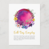 Kleurrijke bloemen Dag Dag Dag van de Aarde Dageli Briefkaart (Voorkant)