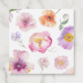 Kleurrijke Bloemen Dank u Bedankjes Labels (Achterkant)