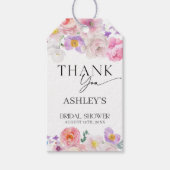 Kleurrijke Bloemen Dank u Cadeaulabel (Voorkant)
