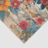 Kleurrijke Bloemen Decoupage Tissuepapier (Detail)