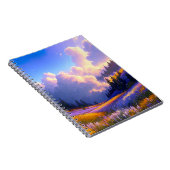 Kleurrijke bloemen die naar de vallei leiden notitieboek (Rechterzijde)