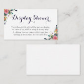 Kleurrijke Bloemen Display Douche Insert Kaarten (Voorkant / Achterkant)