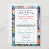 Kleurrijke Bloemen Douche per post 50ste verjaarda Kaart (Voorkant)