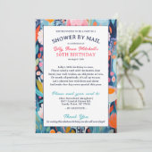 Kleurrijke Bloemen Douche per post 50ste verjaarda Kaart (Staand voorkant)