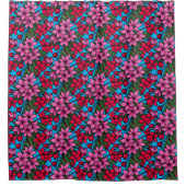 Kleurrijke bloemen douchegordijn (Voorkant)