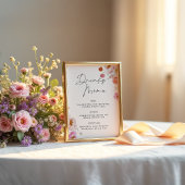 Kleurrijke Bloemen Drinken Menu Vrijgezellenfeest Poster