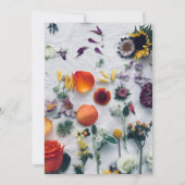 Kleurrijke bloemen elegant chic Wedding Invitation Kaart (Achterkant)