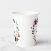 Kleurrijke Bloemen Elegante 90ste Verjaardag Papieren Bekers (Links)