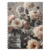 Kleurrijke bloemen Elegante  geïnspireerde bloemen Notitieboek (Voorkant)