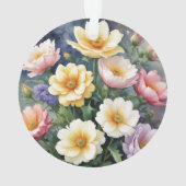 Kleurrijke Bloemen Elegante Waterverf Schilderij Ornament (achterkant)