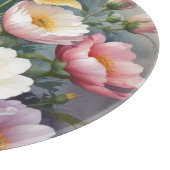 Kleurrijke Bloemen Elegante Waterverf Schilderij Snijplank (Hoek)